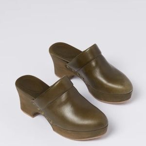Misha And Puff Olive Pillow Clogs